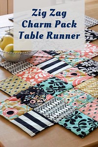 Zig Zag Charm Pack Table Runner - Sewing With Scraps