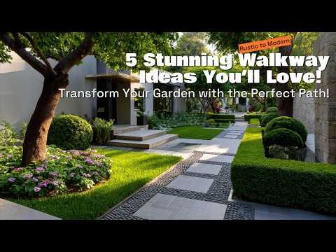 5 Walkway Ideas | Rustic to Modern Paver, Stone, Concrete, and Brick Backyard Garden Path Ideas