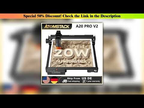 Review Atomstack A20 Pro V2 Laser Engraver machine Machine 20W Quad-Laser Cutter Metal Arcylic Woo