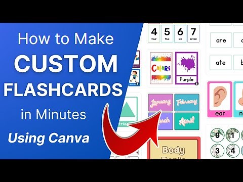 [HOW-TO] Make Custom FLASHCARDS with Pictures in Canva! (1000+ Templates)
