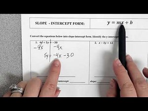 Converting to Slope Intercept Form (Spanish Version)