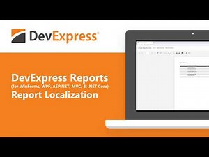 DevExpress Reports: Report Localization