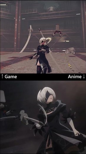 Nier Automata Game vs Anime Comparison