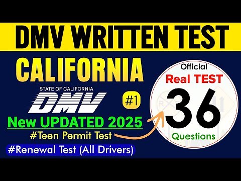 Permit Test Study Guide 2025 | California permit test study guide 2025 | DMV Written Test 2025