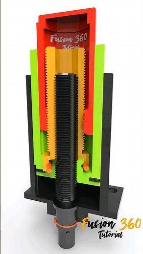 Screw 2-Stage Telescopic Actuator #cad #engineering #solidworks #mechanism #fusion360 #mechanical
