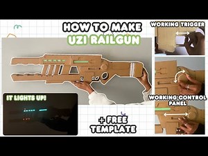 DIY Uzi Railgun Tutorial 🔫⭐ (Part 1) |+Free template|