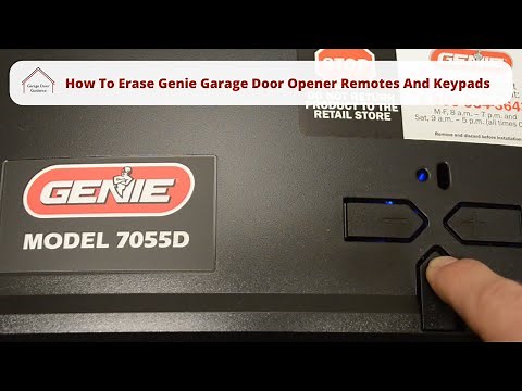 How To Erase Genie Garage Door Opener Remotes And Keypads