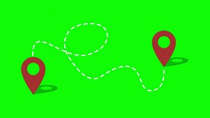 Download Location Sign Map Pointer White Pin Mark Sign Bouncing on Green Screen Travel Icon Animation. Point Icon Animation on Chroma Key. Map Marker Icon Loop Red Green Screen. for free