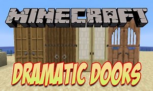 Мод Dramatic Doors 1.21.1/1.19.4 (Высокие двери в 3 блока)