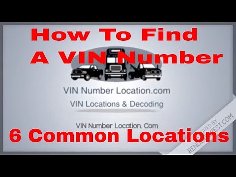 How To Find a VIN Number 6 common places to find your vin number on a car suv or truck.