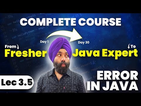 3.5 – Errors in Java