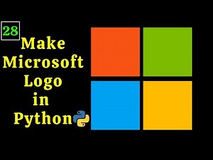 Make Microsoft Logo in Python Turtle Library | Python Turtle Graphics Tutorial #28 | make logos