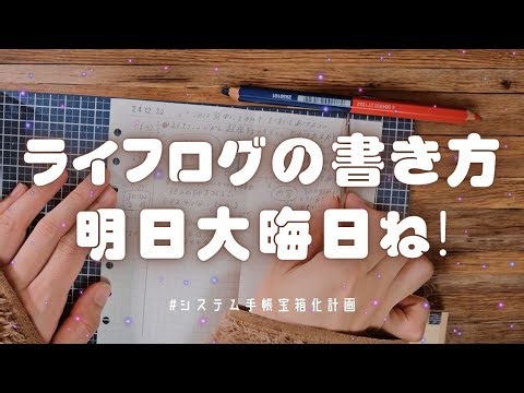 [Lifelog] How to write a lifelog✏