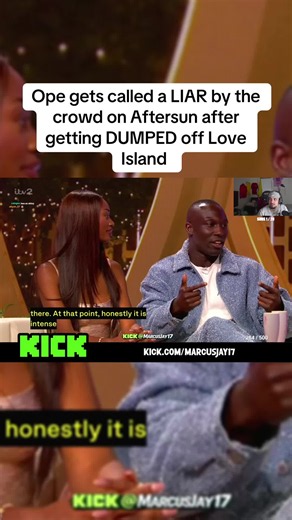 Ope gets called a LIAR by the crowd on Aftersun after getting DUMPED off Love Island #loveisland #loveislanduk #ope #loveislanddrama #fyp