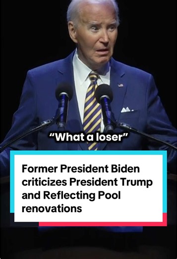 Former President Biden criticized President Trump and made a comment about the ongoing Reflecting Pool renovations during his speech at the 2026 Fight Back & Win Gala hosted by the Maryland Democratic Party on Saturday. “The Reflecting Pool reflects something even worse than the narcissism and incompetence at the core of this administration,” Biden said. “It’s the corruption… the brazen, blatant corruption. Corruption on a scale never seen before in American history in any administration.” #bide