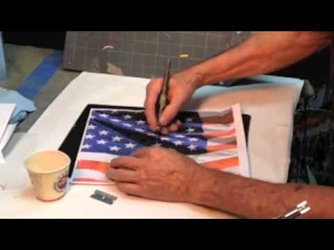 Making A Stencil For Airbrushing an American Flag