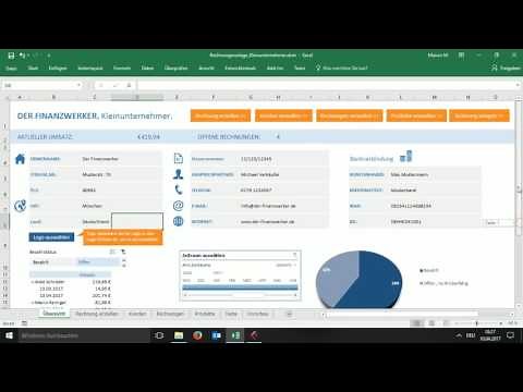 Rechnungen erstellen mit Excel - Der Finanzwerker Tutorial