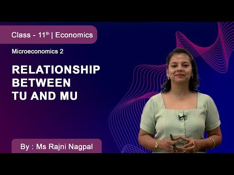 Class 11 | Economics | Microeconomics 2 | Relationship Between TU and MU
