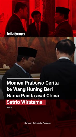 Presiden RI Prabowo Subianto menerima kunjungan Ketua MPR China Wang Huning di Istana Merdeka, Jakarta Pusat, pada Kamis (4/12/2025). Dalam pertemuan ini, Prabowo sempat menunjukkan guci asal China serta lukisan Panda. Ketika menunjukkan lukisan bergambar Panda, Prabowo menceritakan momen unik dibalik itu. Di mana, Panda tersebut berasal dari pemerintah China 10 tahun lalu dan baru melahirkan seekor beberapa waktu lalu. Prabowo pun mengungkap dirinya diminta untuk memberi nama bayi Panda yang ba