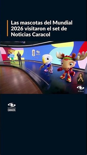 Las mascotas del Mundial 2026 visitaron el set de Noticias Caracol