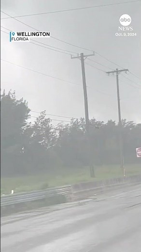 Power lines flare as tornado crosses Florida road