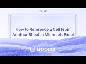 How to Reference a Cell From Another Sheet in Microsoft Excel