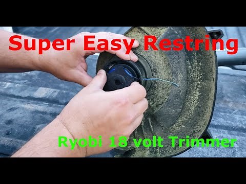 How to Restring the New Ryobi 18 Volt Weedeater