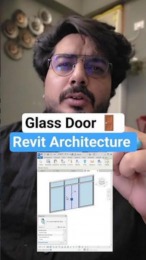 ✅ Add Glass Door in Curtain Wall – Revit Architecture 🚪✨ | Quick BIM Tip