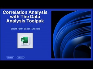 How to Run a Correlation in Excel Using the Data Analysis Toolpak (in under 75 seconds)