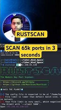 RustScan Explained in 60 Seconds ⚡ The Fastest Port Scanner for Hackers #shorts #cybermindspace