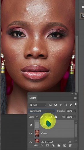 How to Smooth Skin in Photoshop using Frequency Separation #shorts