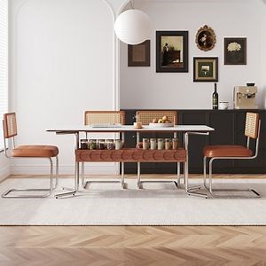 [Hot Item] Luxury Rectangular Dining Table Set with 6 Chairs Dining Table Sintered Stone Marble Top Dining Table for Home