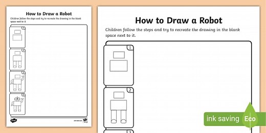 How to Draw a Robot in easy steps