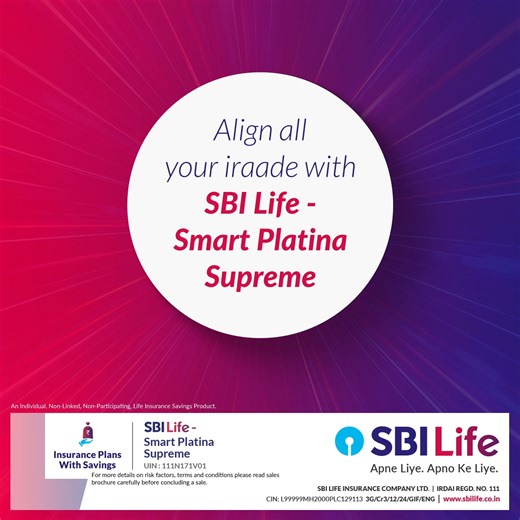 Align your iraade and step confidently into a brighter future with guaranteed returns. Customize your premium term, payout period, and frequency to match your unique aspirations, ensuring a steady and secure path forward. Click Here: https://bit.ly/SmartPlatinaSupreme #SBILife #ApneLiyeApnoKeLiye #guaranteedreturnplan #guaranteedreturns #guaranteedinsurance #guaranteedreturninsuranceplan #guaranteedreturnplan #guaranteedsavingplan #GuaranteedIncomePlan | SBI Life Insurance