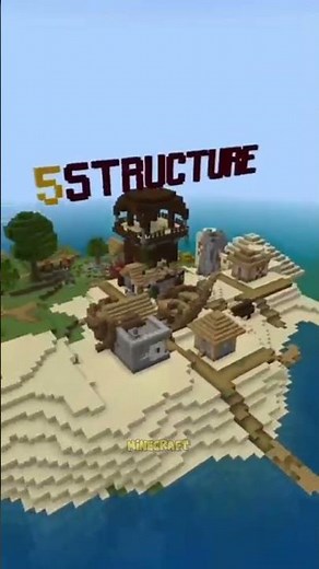 Five Structures at Spawn – Minecraft (1.21)