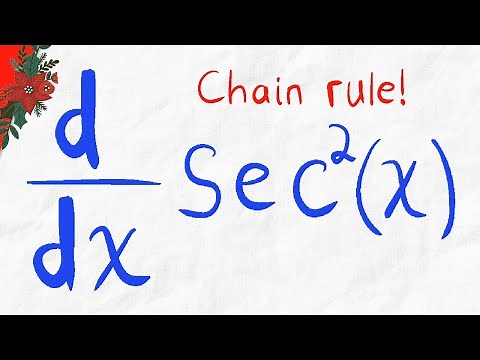 Derivative of sec^2(x) with Chain Rule | Calculus 1 Exercises