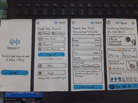 Mobile Application Design : Paper Prototype Video Fitness App