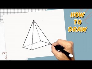 How to Draw Rectangular right pyramid