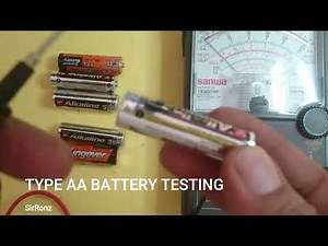 Testing Batteries With an Analog Multimeter - TYPE AA BATTERY TESTING