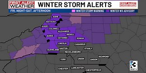 Winter Weather Advisory issued for several NC counties as cold rain, wintry mix arrives