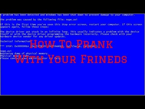 Best blue death screen prank [Easy Tutorial]