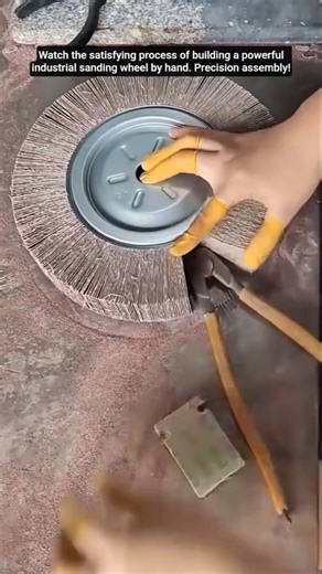 Industrial Sanding Wheel Assembly Process