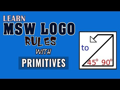 MSWLogo tutorial in English part - 2 || How to Enter Primitives in msw LOGO || follow mswlogo Rules