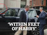 Moment known stalker 'came within feet of Harry while he was in UK'