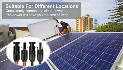 10FT 10AWG Solar Panel Extension Cable with Female and Male Connectors, Solar Cable for Solar Panels, Charge Controllers and Solar Generator (10AWG, 10FT)