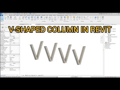 V - Shaped Concrete Column in Revit.