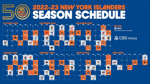 Islanders Announce 2022-23 Regular Season Schedule