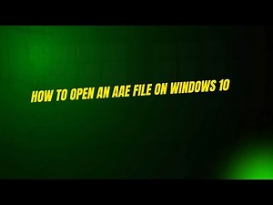 How to Open an AAE File on Windows 10
