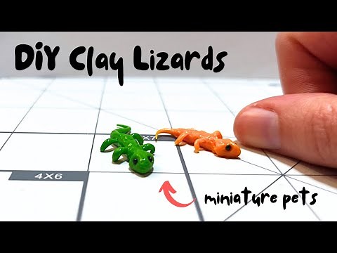 Miniature Lizards | Polymer Clay | DIY Beginner Tutorial