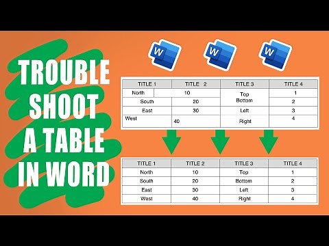 Troubleshoot your table in MS Word misalignment, double cells, missing lines, etc